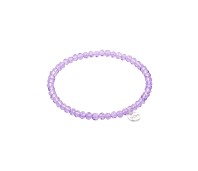 Biba armband crystal helder paars 4 mm