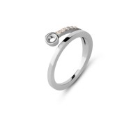 Melano Twisted ring Tami CZ champagne
