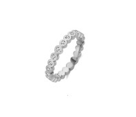 Friends ring wave CZ crystal