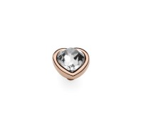 Qudo Famosa top Cuore crystal rose gold