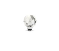 Melano Twisted zetting gemstone ball howlite 12 mm