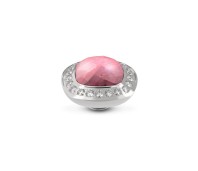 Melano Vivid zetting border CZ rhodonite