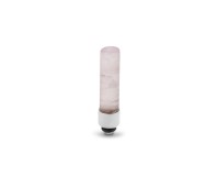 Melano Twisted zetting gemstone cylinder rose quartz
