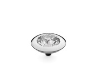 Qudo Interchangeable top Tondo 13 mm silver patina