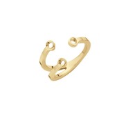 Melano Twisted ring trio gold