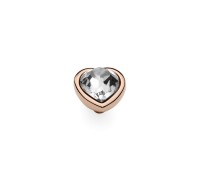 Qudo Famosa top Cuore crystal rose gold