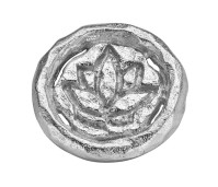 Enchanted elements round 10 mm lotus silver rhodium