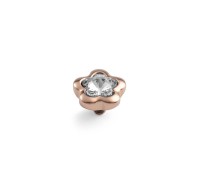 Qudo Interchangeable top Fiore 9 mm crystal rose gold