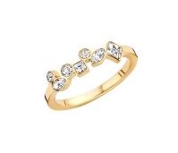 Melano Friends ring mosaic crystal gold