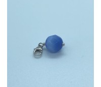 Melano Cateye hanger grey blue facet 10 mm