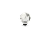 Melano Twisted zetting gemstone ball howlite 12 mm