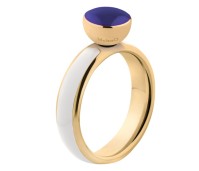 Melano Twisted ring resin white-gold
