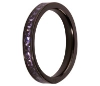 Melano Friends ring Eva black plated amethyst