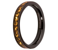 Melano Friends ring Eva black plated topaz