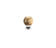 Melano Twisted zetting gemstone ball picture jasper 8 mm