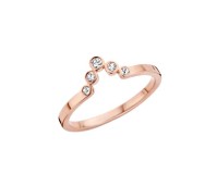 friends ring pointed CZ rose gold