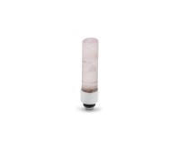 Melano Twisted zetting gemstone cylinder rose quartz