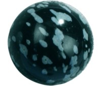 Melano Cateye semi precious stone balletje snowflake obsidian