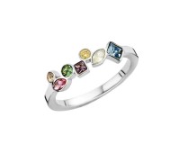melano friends ring mosaic colour stainless steel
