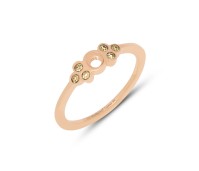Melano Twisted ring Thera champagne rose gold