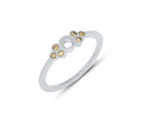 Melano Twisted ring Thera champagne stainless steel