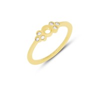 Melano Twisted ring Thera crystal gold
