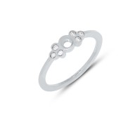 Melano Twisted ring Thera crystal stainless steel