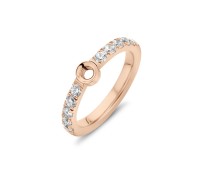 Melano Twisted ring Petite CZ rose gold