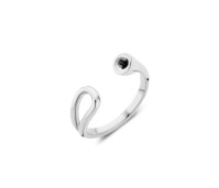 Melano Twisted ring open loop stainless steel