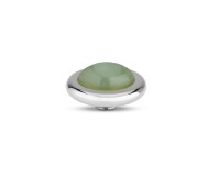 Melano Vivid zetting rounded gemstone jade
