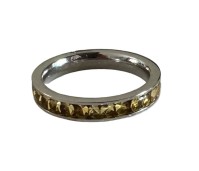 Sample Melano Friends ring Eva big stainless steel light topaz maat 56