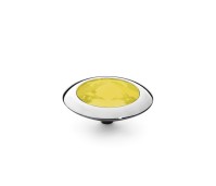 Qudo Interchangeable top Tondo 16 mm yellow opal
