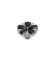 Melano Twisted zetting crystal flake black