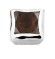 Enchanted bracelet element square smoky quartz facet silver