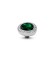 Melano Twisted zetting box stone droplet CZ majestic green