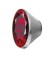 Melano Stainless Steel zetting conisch zirkonia dark red