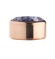 Melano Stainless Steel zetting rose rond zirkonia lavender