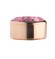 Melano Stainless Steel zetting rose rond zirkonia red