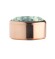 Melano Stainless Steel zetting rose rond zirkonia turquoise