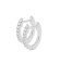 Doodles oorringen ovaal zilver CZ