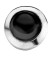 Enchanted round cabochon black