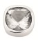 Enchanted square natural stones white topaz facet