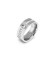 Melano Twisted ring flat basic CZ stainless steel