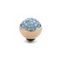 Melano Twisted zetting shiny stone aquamarine 6 mm