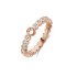 Melano Twisted ring wave CZ rose gold