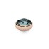 De Sesto top van Qudo is een wat stoerdere top met een schitterende Swarovski steen in de kleur indian sapphire!