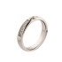 Melano Twisted ring CZ stainless steel