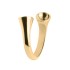 Melano Twisted ring curved gold