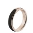 Melano Twisted ring resin black-rose gold