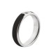 Melano Twisted ring resin black-stainless steel